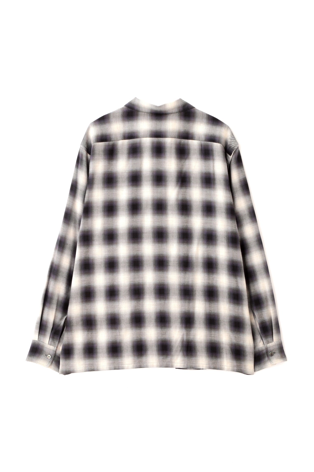 OMBRE CHECK OPEN COLLAR SHIRTS ‐Cotton Yak‐
