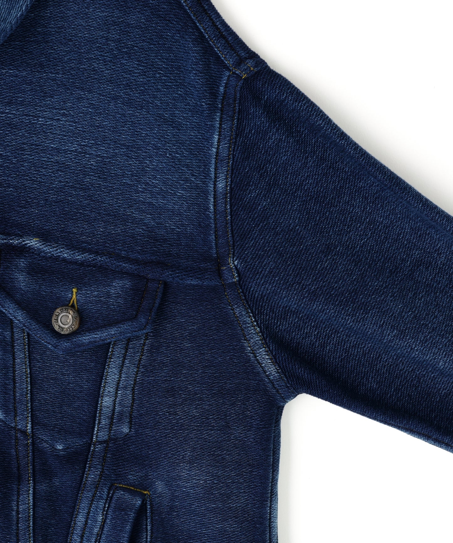 3RD TYPE WASHED KNIT JACKET ‐Indigo yarn‐