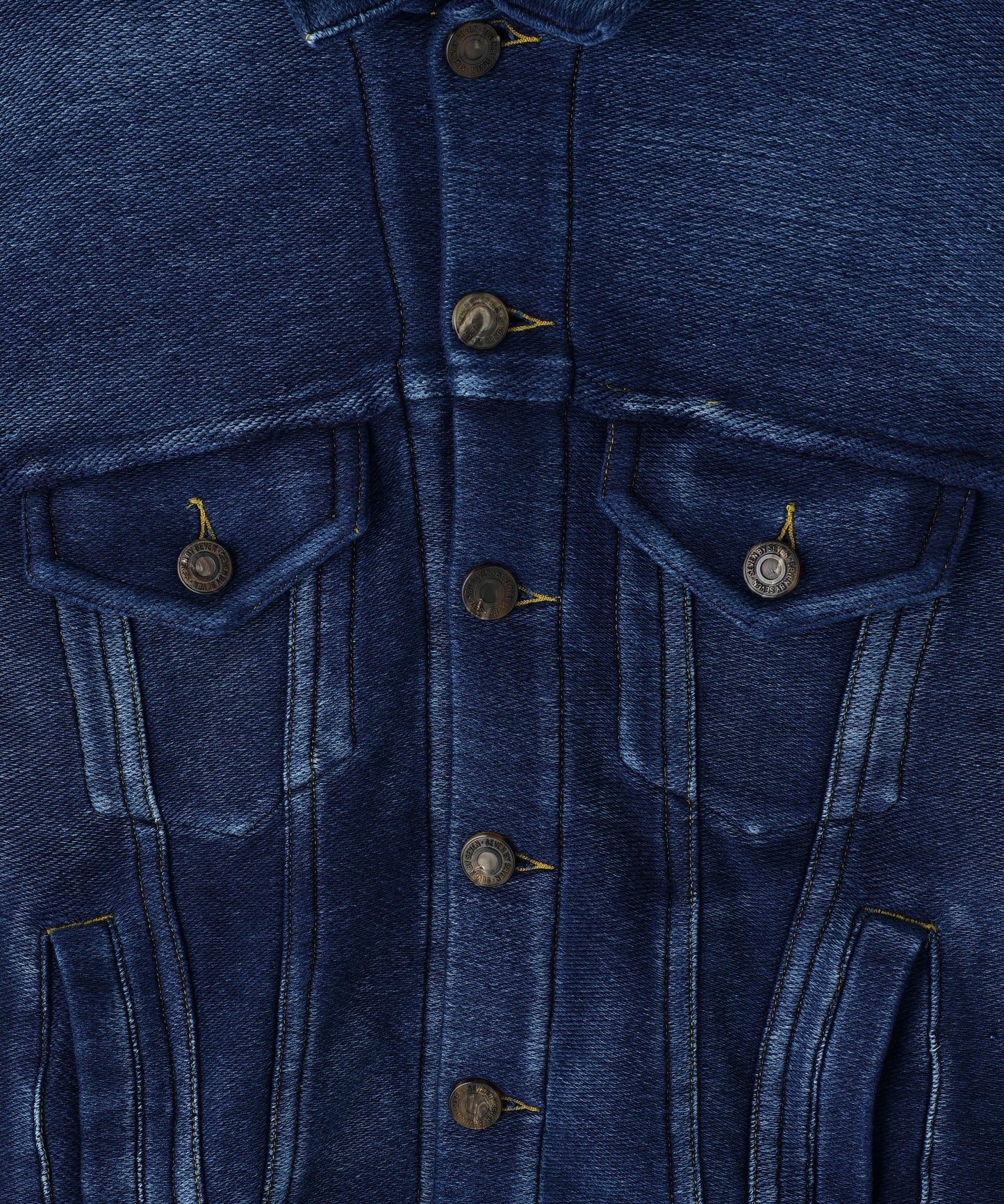 3RD TYPE WASHED KNIT JACKET ‐Indigo yarn‐