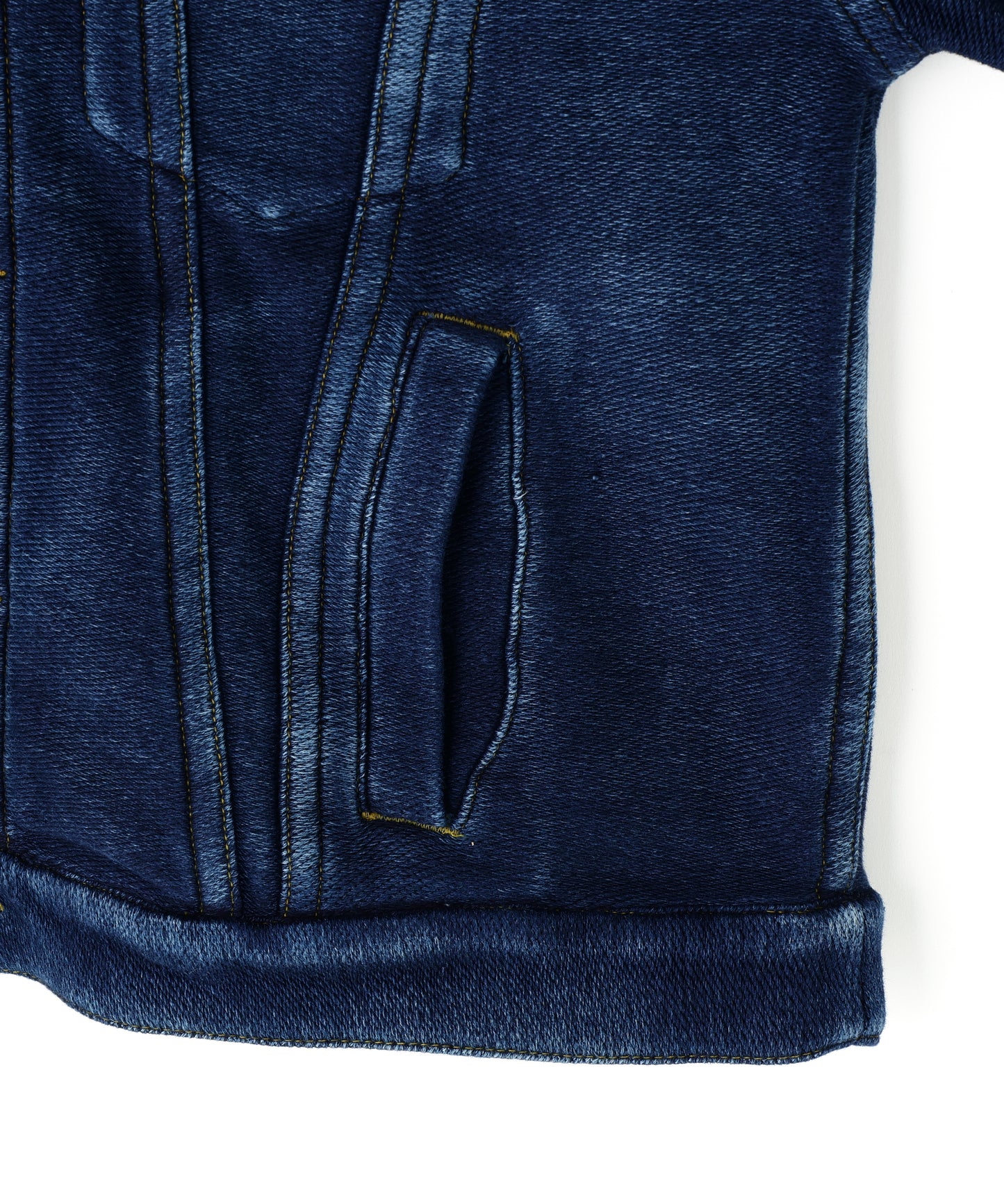 3RD TYPE WASHED KNIT JACKET ‐Indigo yarn‐