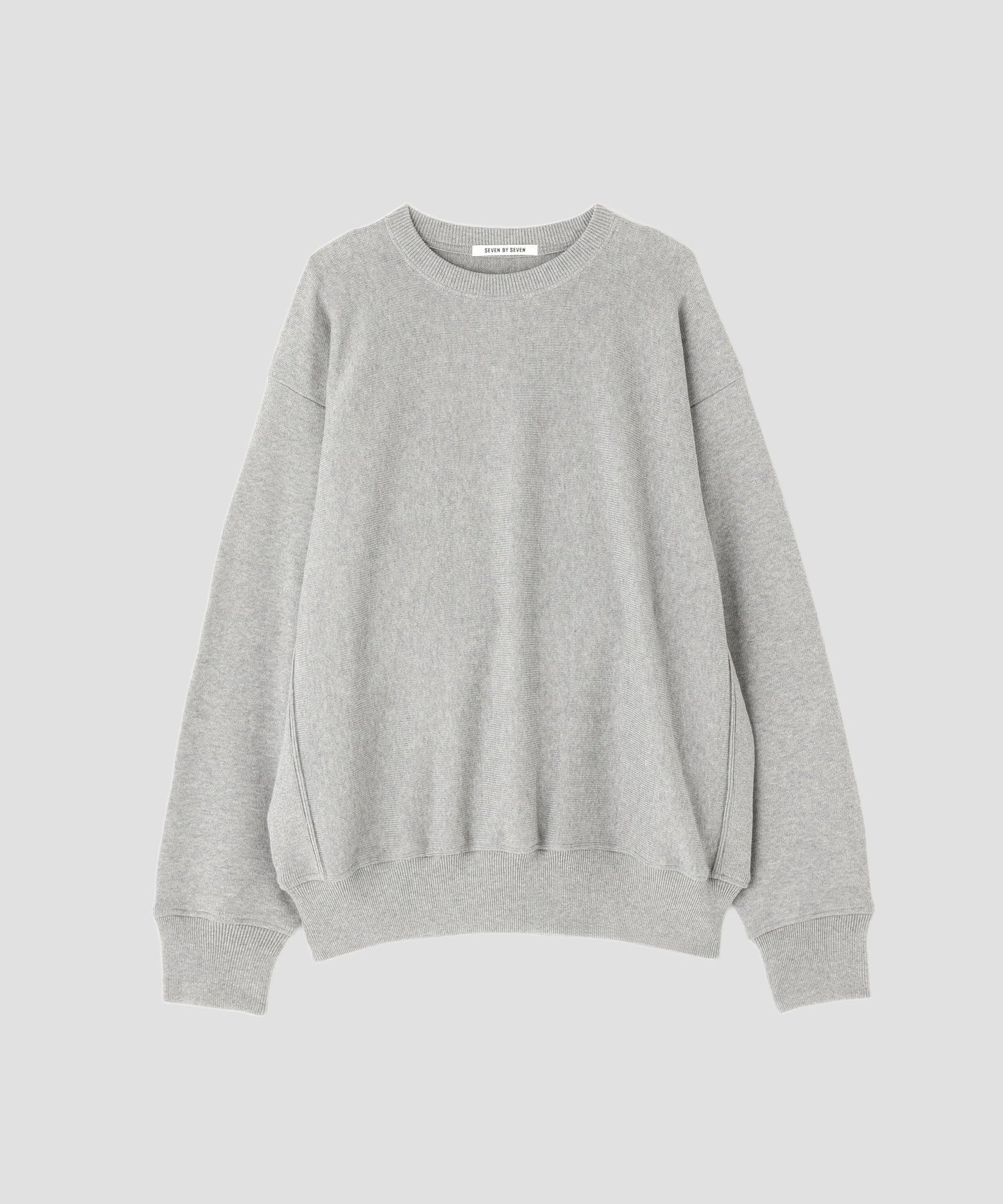 CREW NECK KNIT SWEAT SHIRTS ‐Tight tension Cotton‐