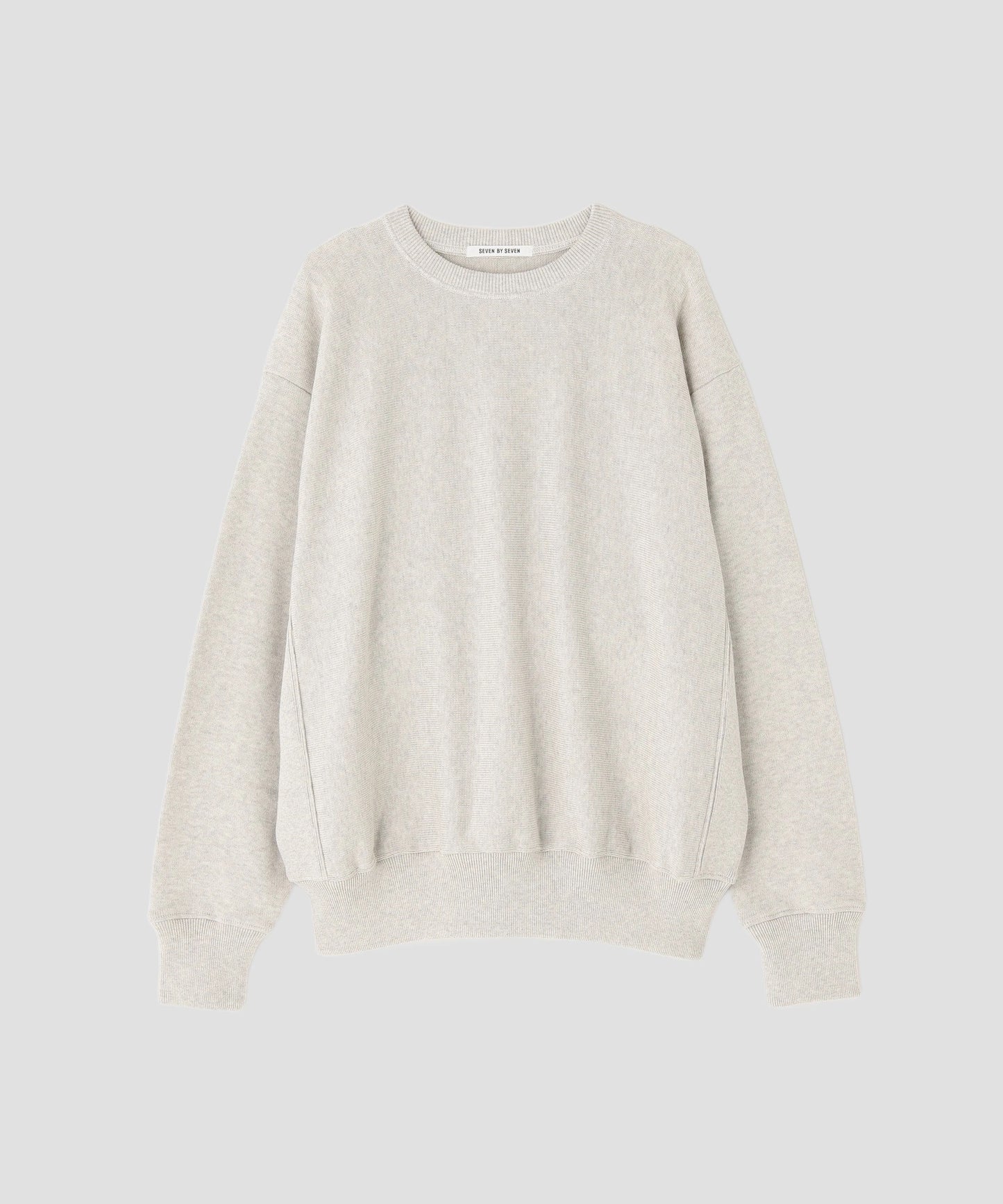 CREW NECK KNIT SWEAT SHIRTS ‐Tight tension Cotton‐