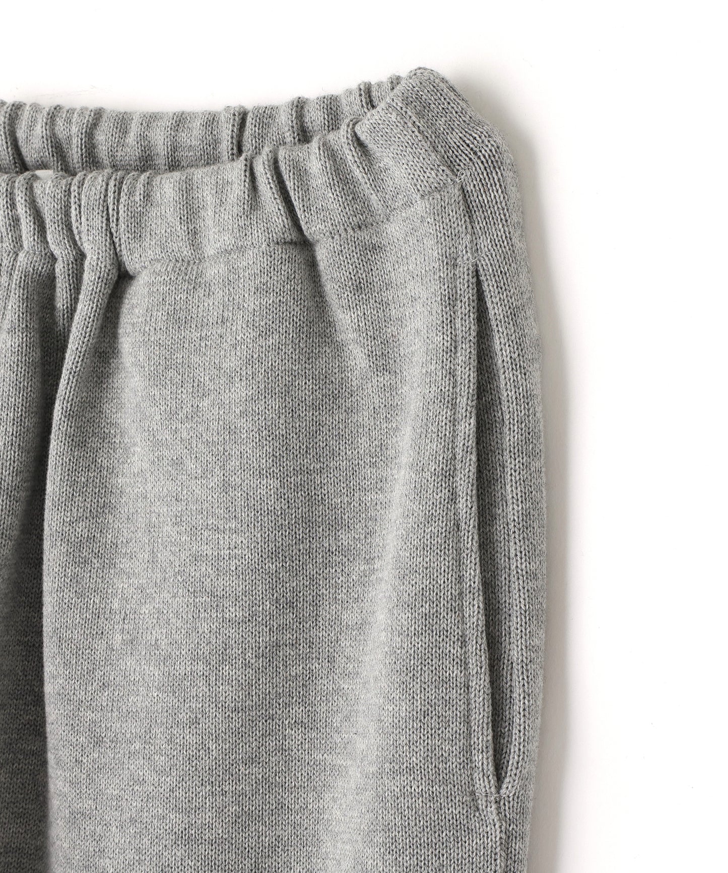 SIDE SEAMLESS KNIT PANTS ‐Tight tension Cotton‐