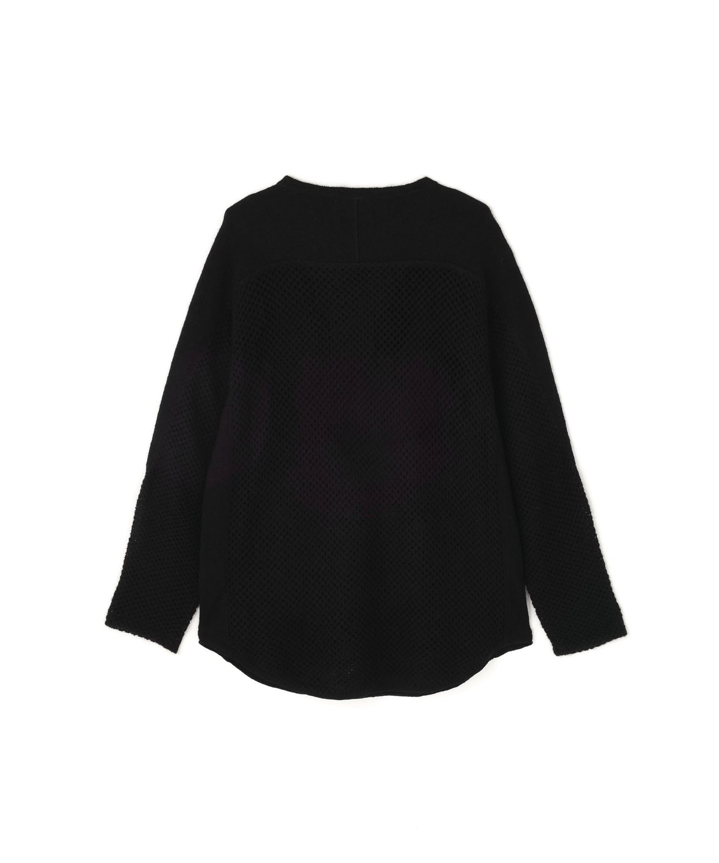 SWITCHING FOOTBALL MOHAIR KNIT TEE ‐Mesh crochet‐