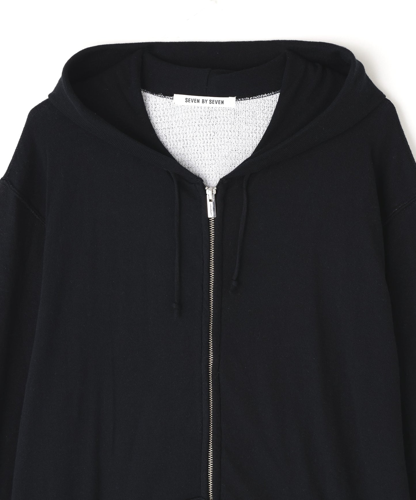 DOUBLE FACE FULL ZIP KNIT HOODIE ‐Jersey/Thermal‐