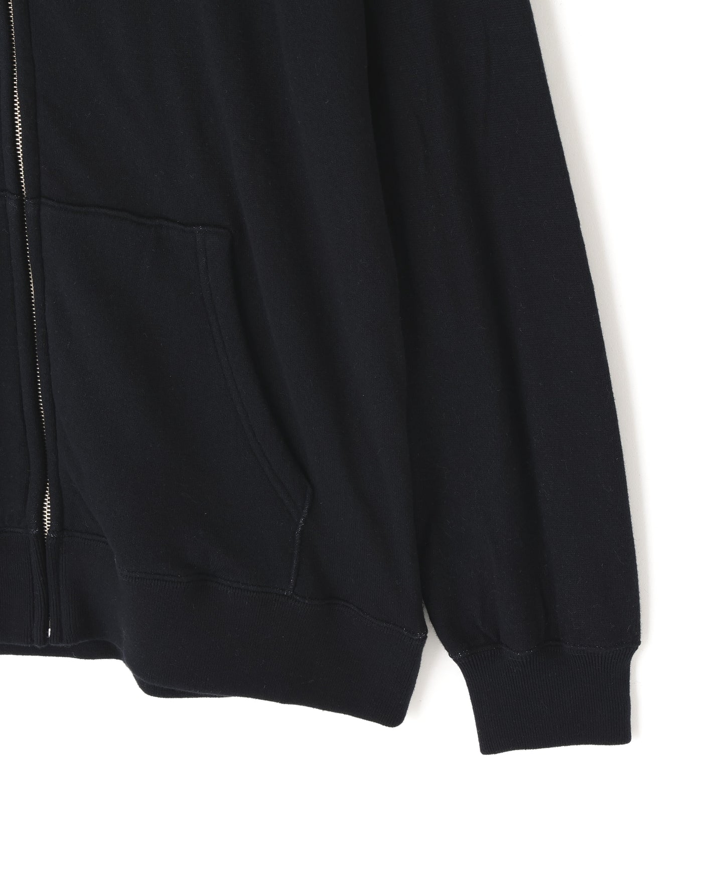 DOUBLE FACE FULL ZIP KNIT HOODIE ‐Jersey/Thermal‐