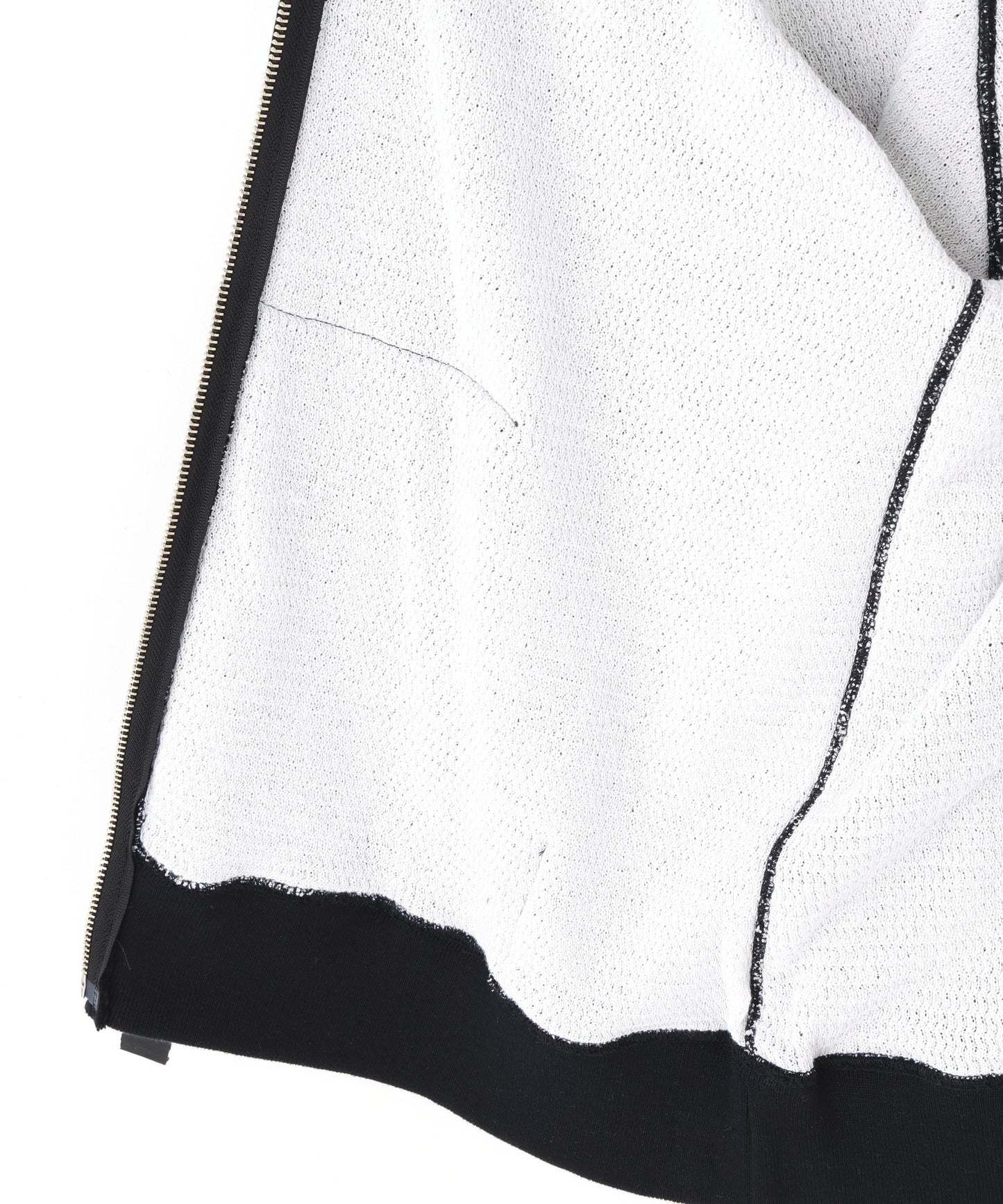DOUBLE FACE FULL ZIP KNIT HOODIE ‐Jersey/Thermal‐