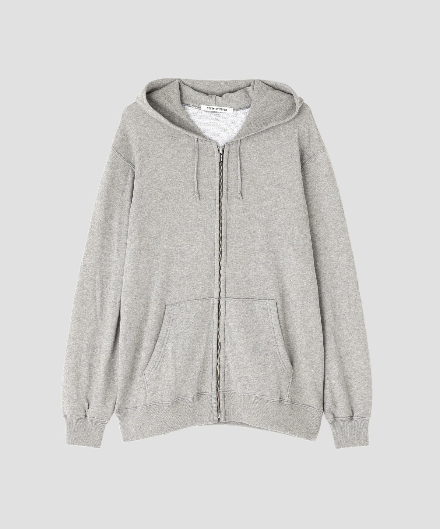 DOUBLE FACE FULL ZIP KNIT HOODIE ‐Jersey/Thermal‐