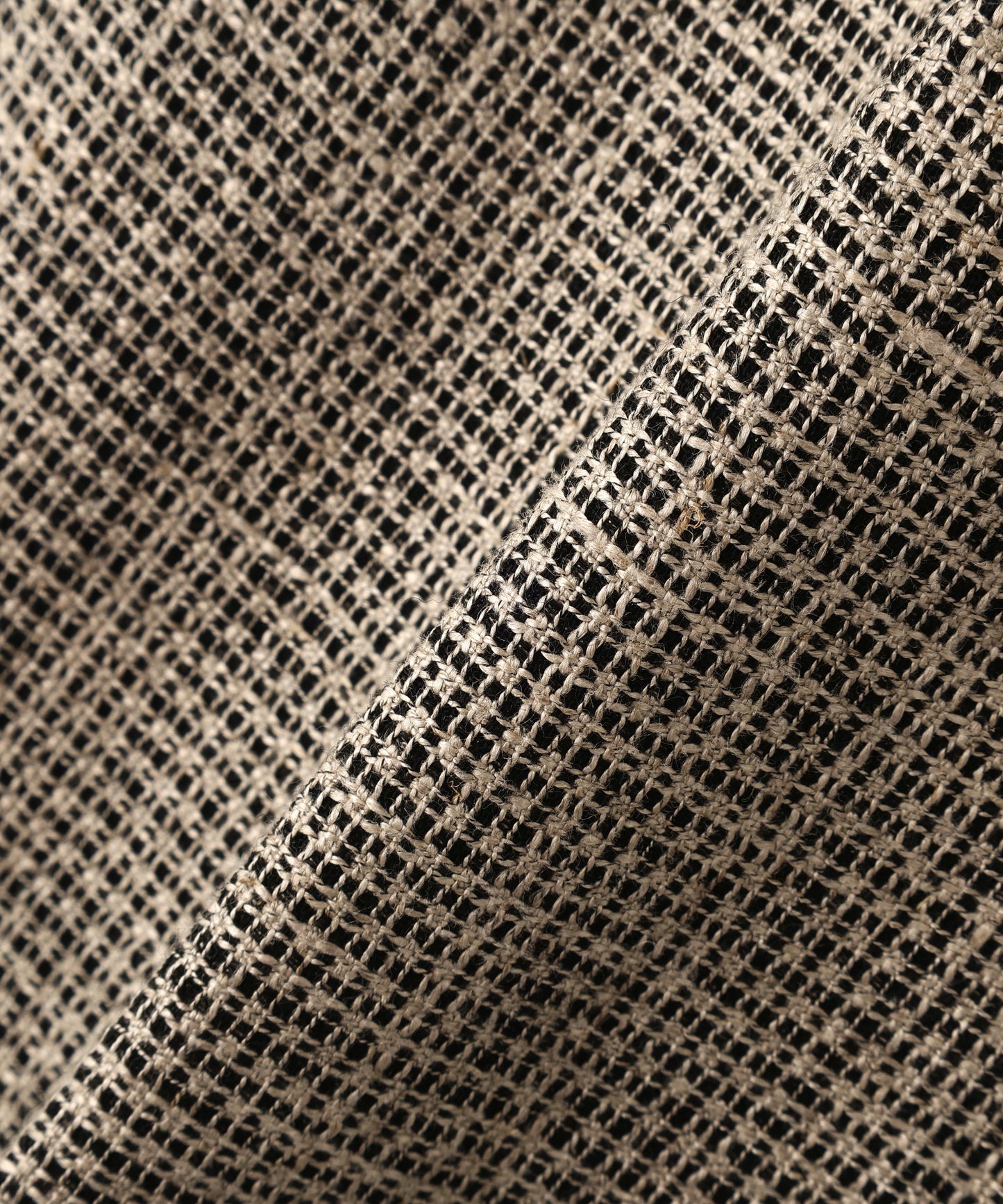 ONE TUCK TROUSERS ‐Heather Linen/Nylon*Wool crepe‐