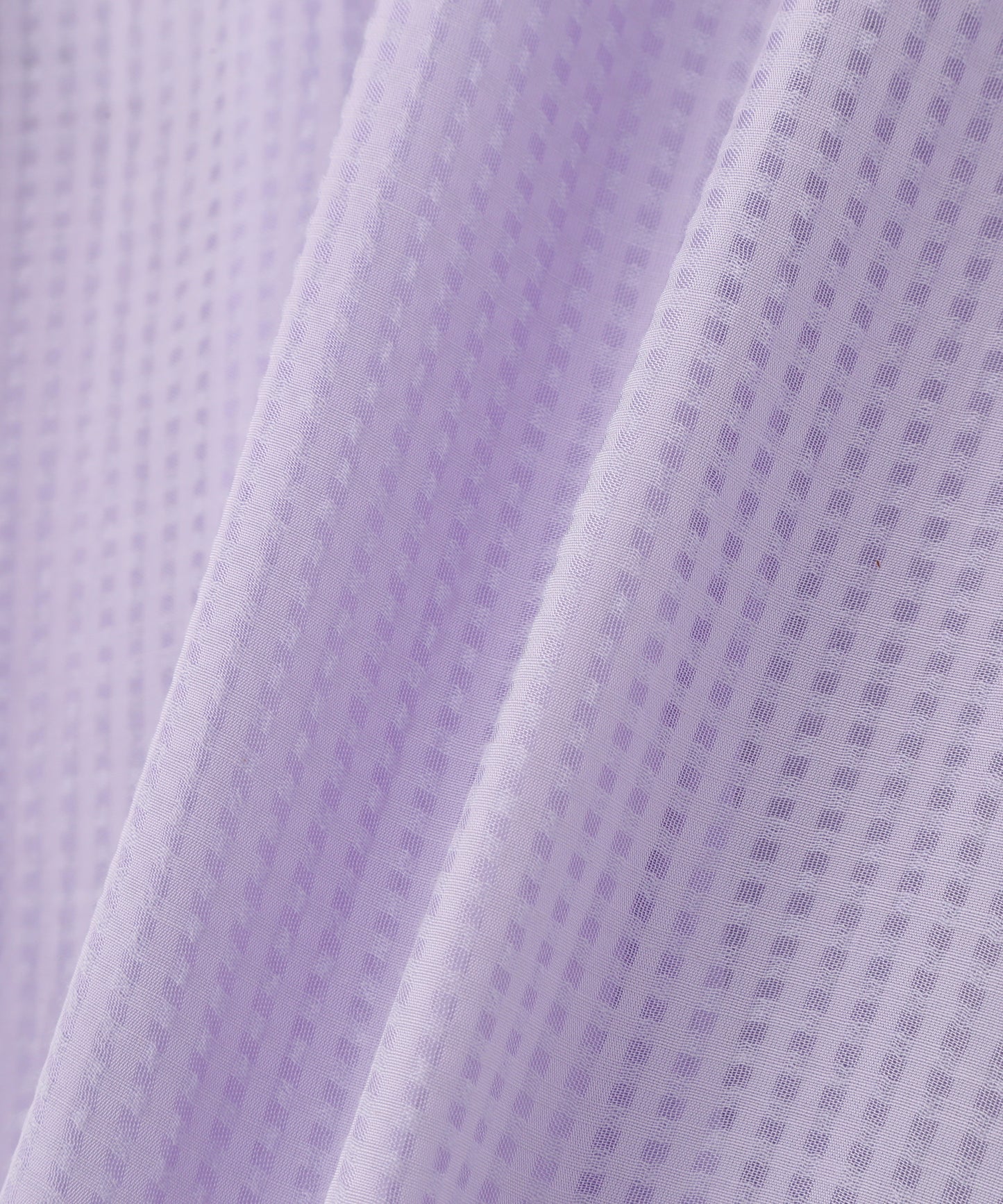 SHEER OPEN COLLAR SHIRTS L/S ‐Gingham Check Indian fabric‐