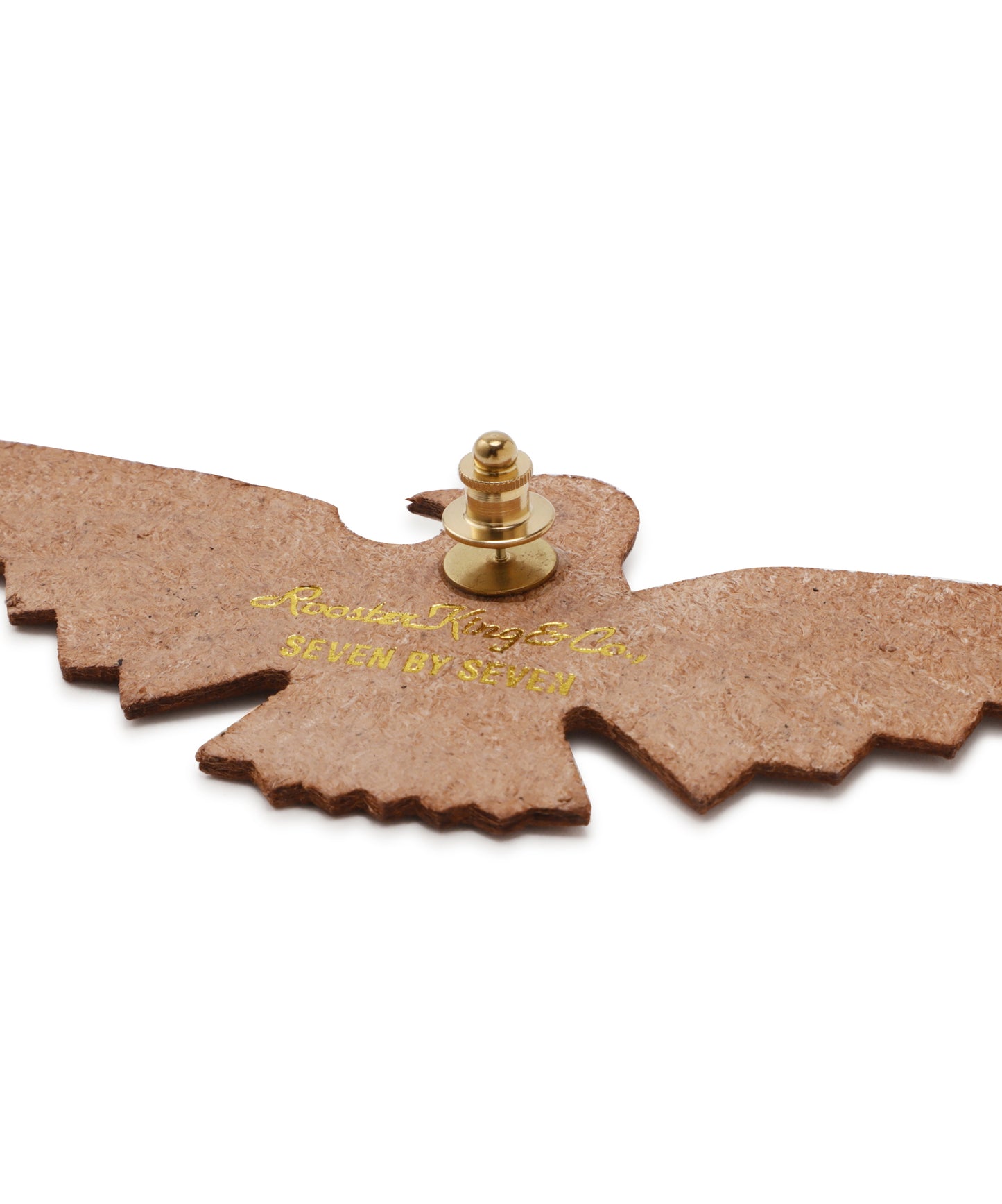 【Rooster King&Co.,/SEVEN BY SEVEN】 LEATHER CARVING PINS -Large Thunderbird-