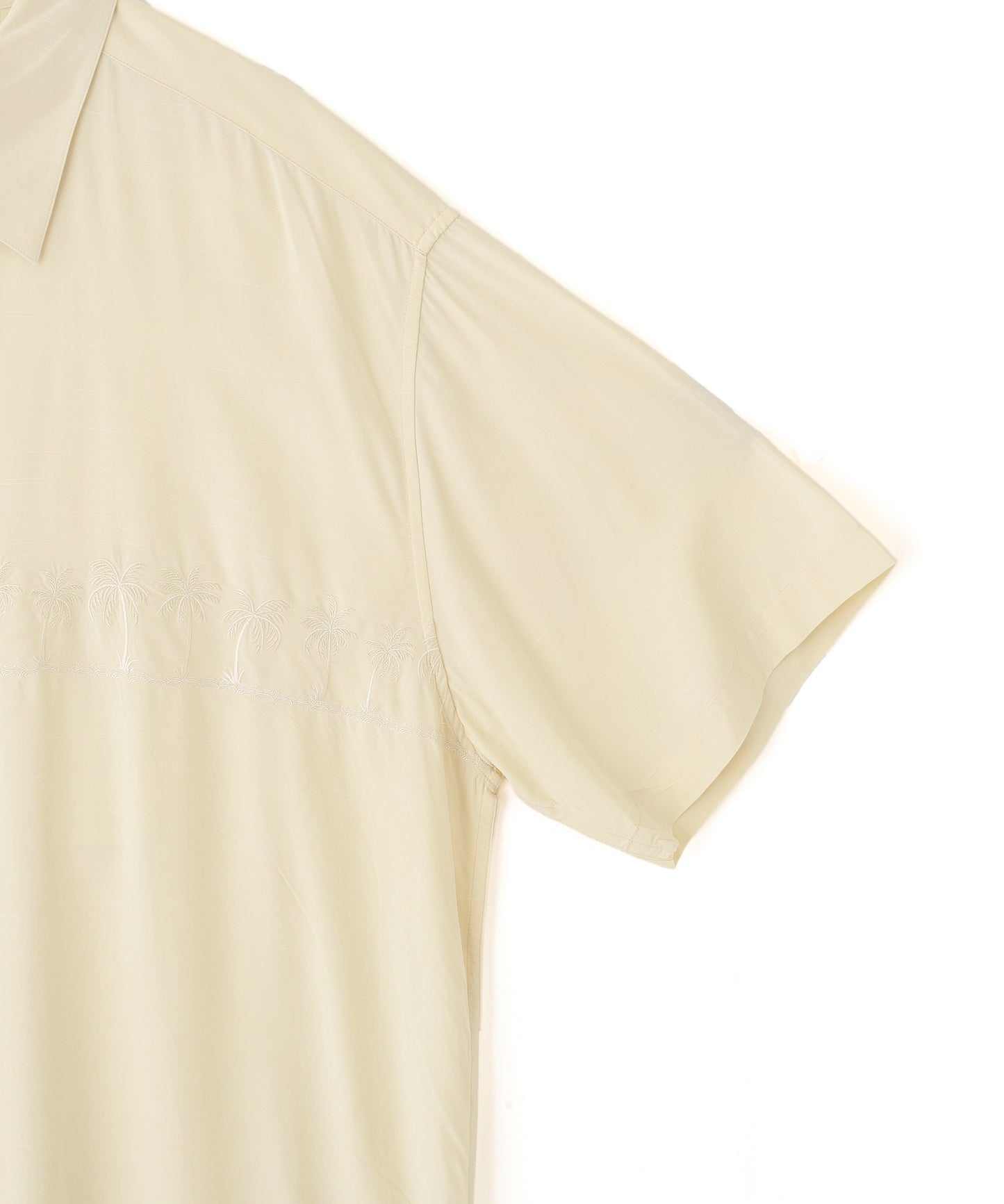 US Half Sleeve Embroidery Silk Shirts