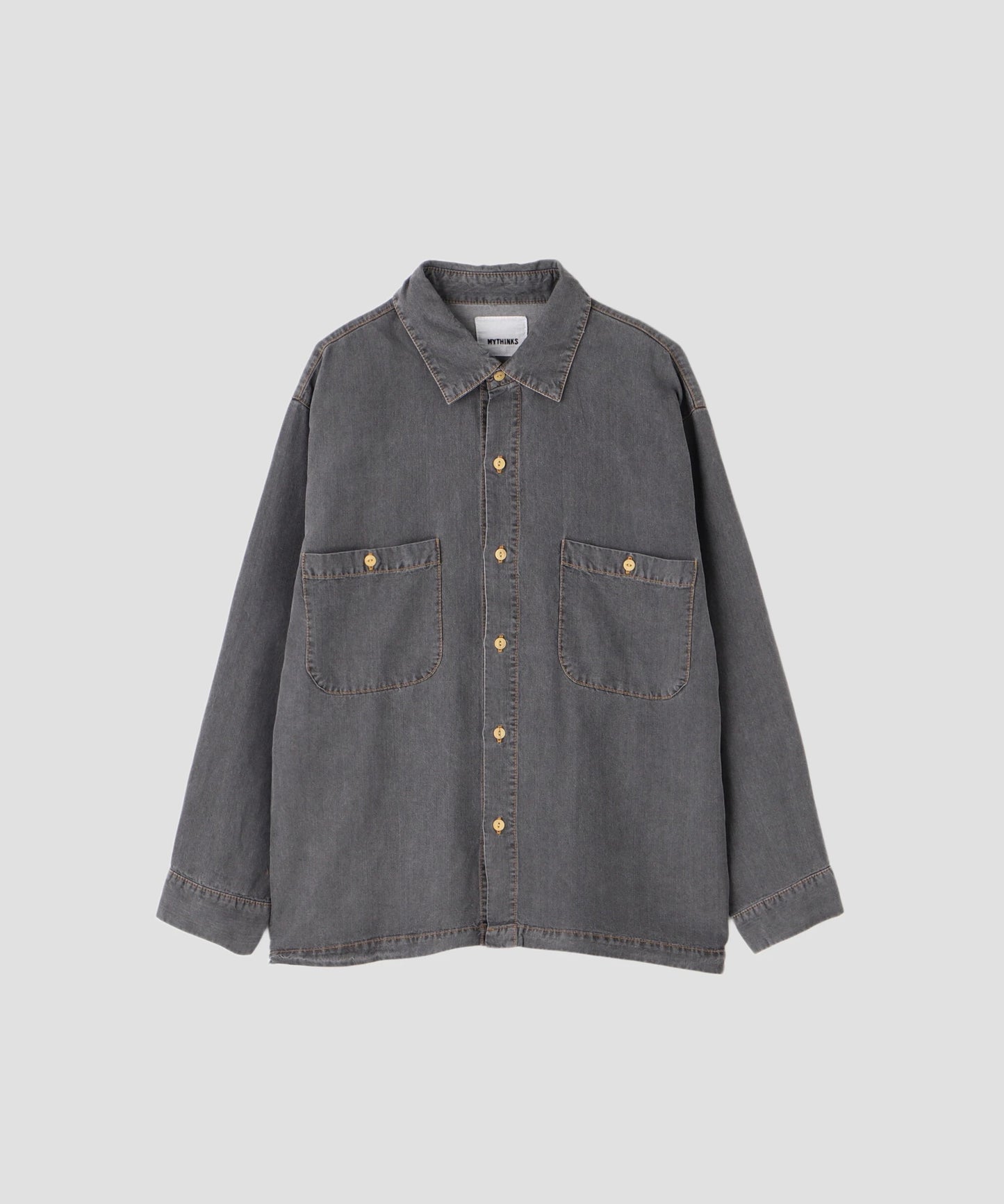 【MYTHINKS】TENCEL DENIM WORK SHIRT LONG SLEEVE