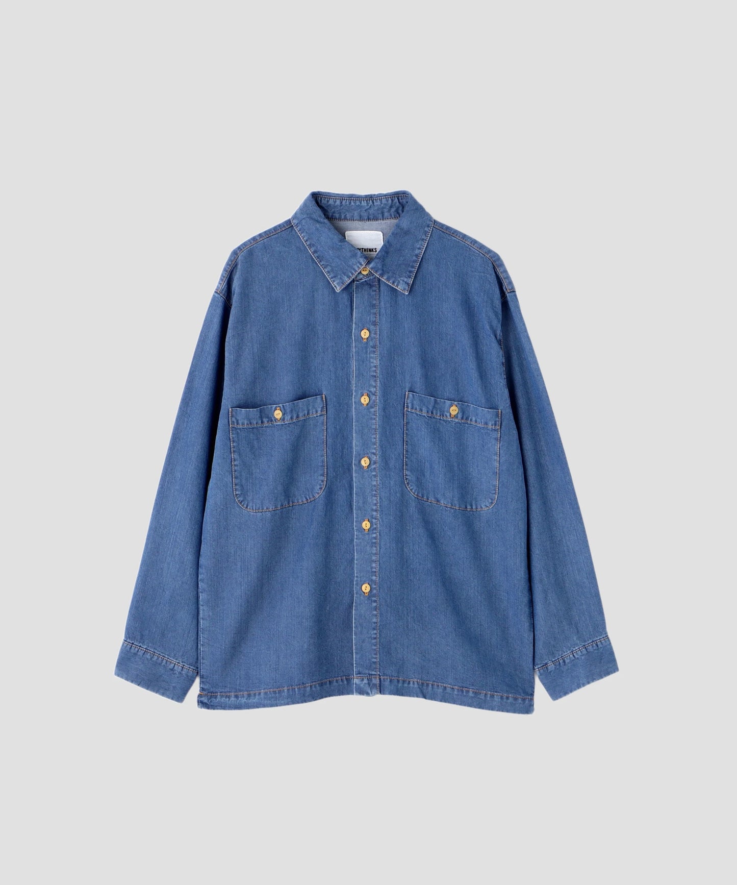 【MYTHINKS】TENCEL DENIM WORK SHIRT LONG SLEEVE