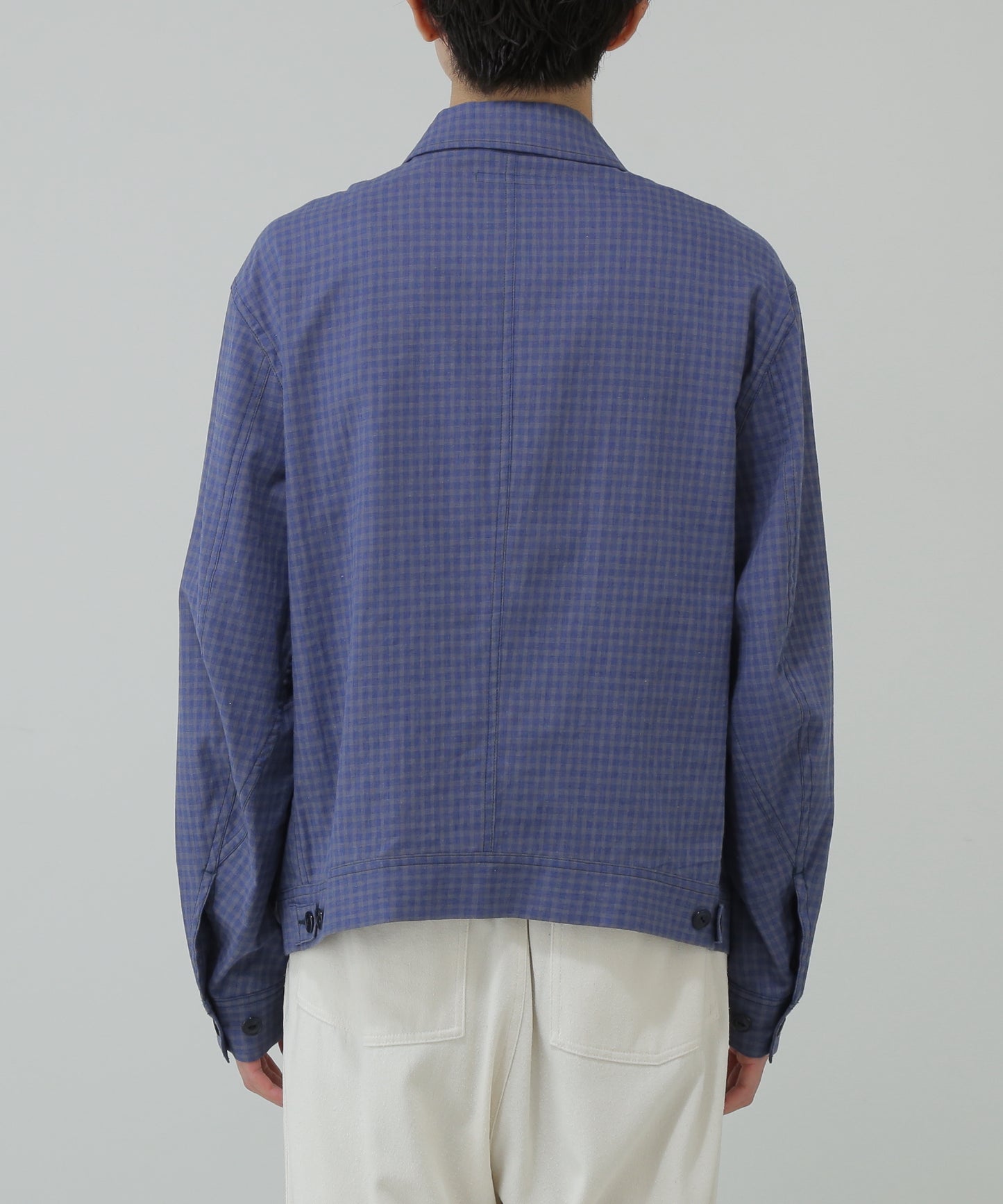 91-B TYPE CHECK JACKET - Cotton / Linen Gingham check -