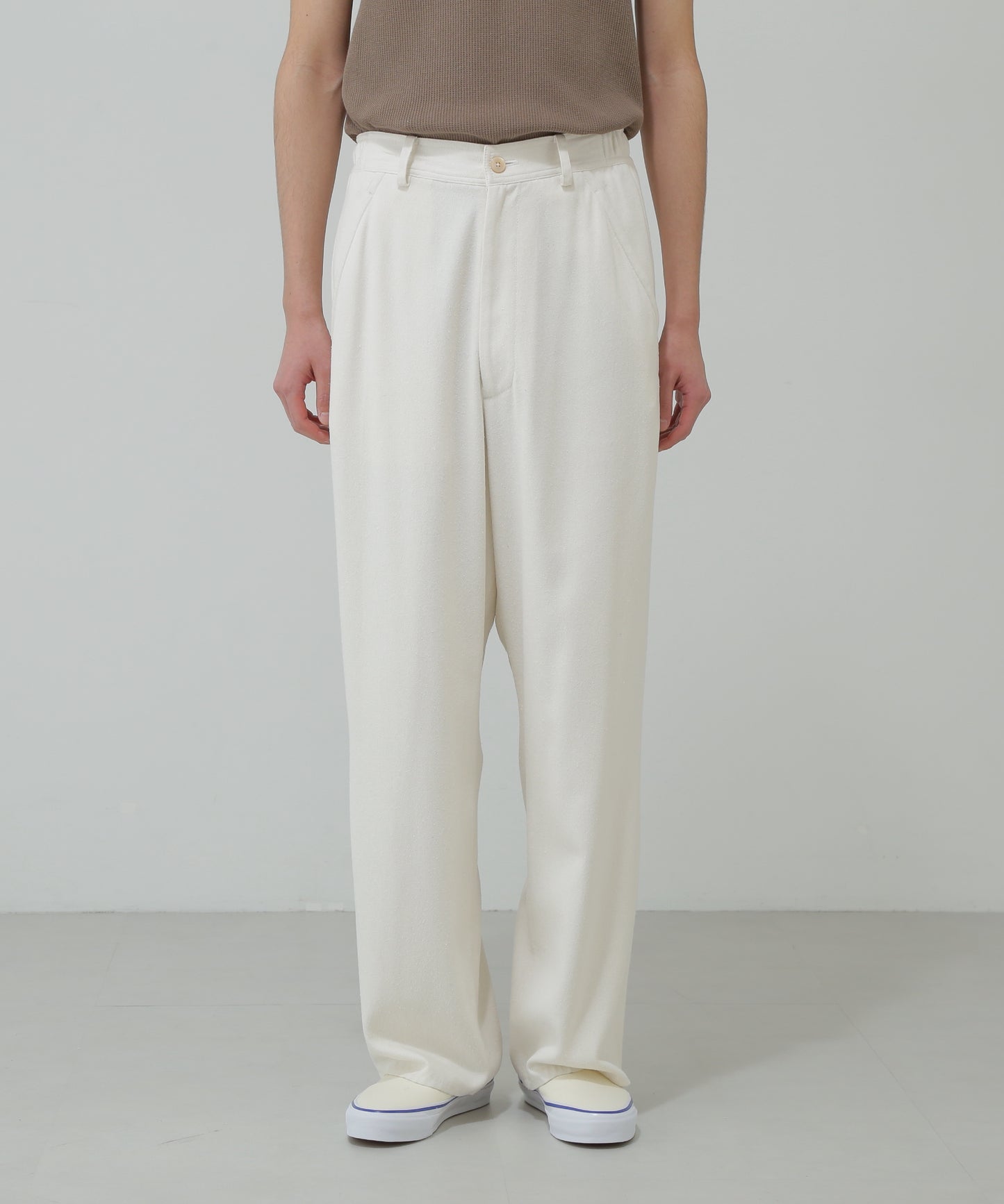 EASY TROUSERS - Silk noil denim -