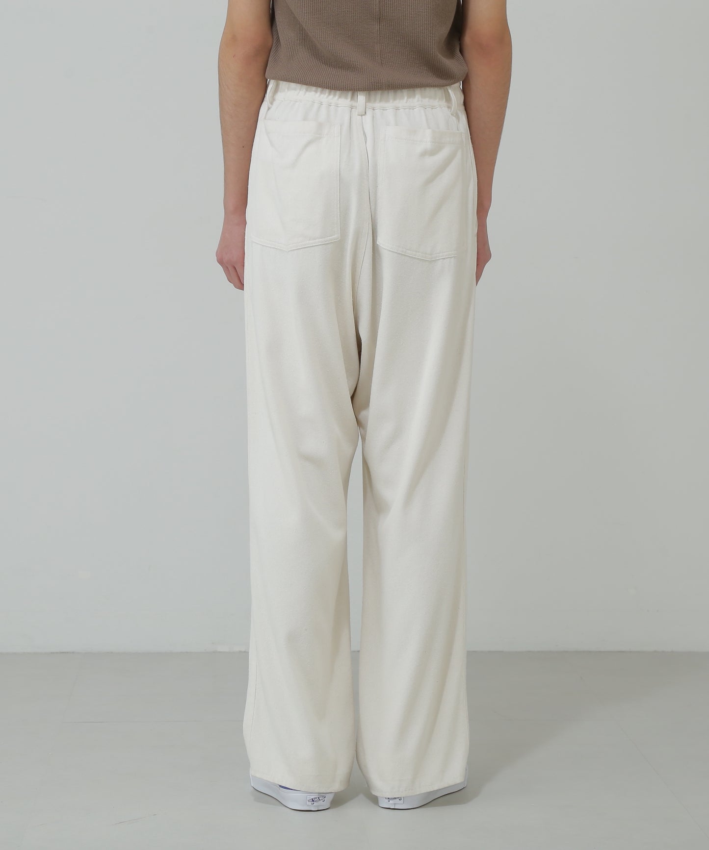 EASY TROUSERS - Silk noil denim -