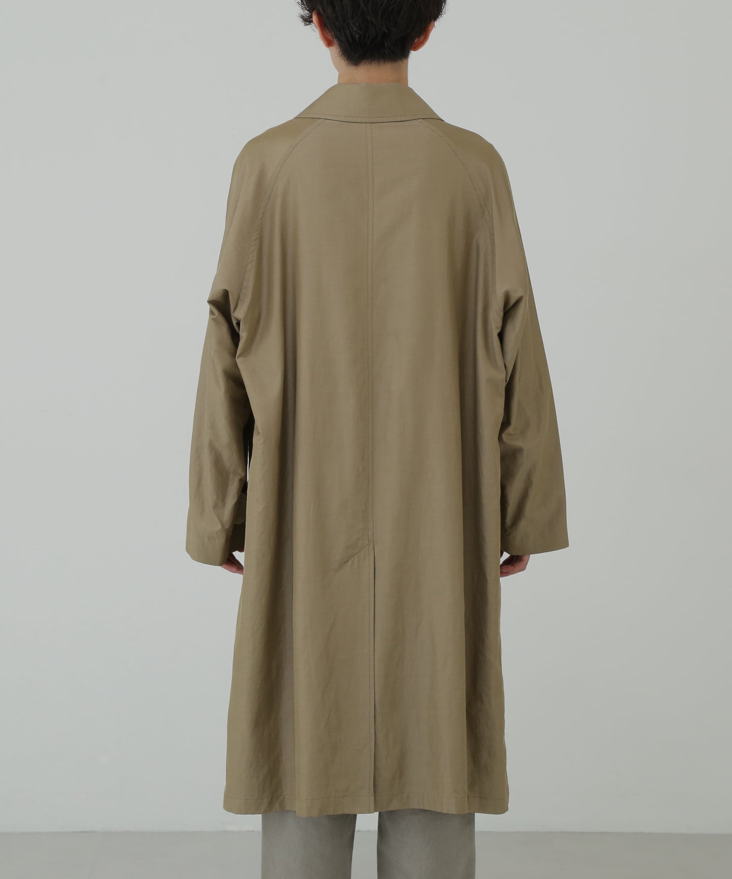 DOUBLE FACE BAL COLLAR COAT - Silk / Cotton -