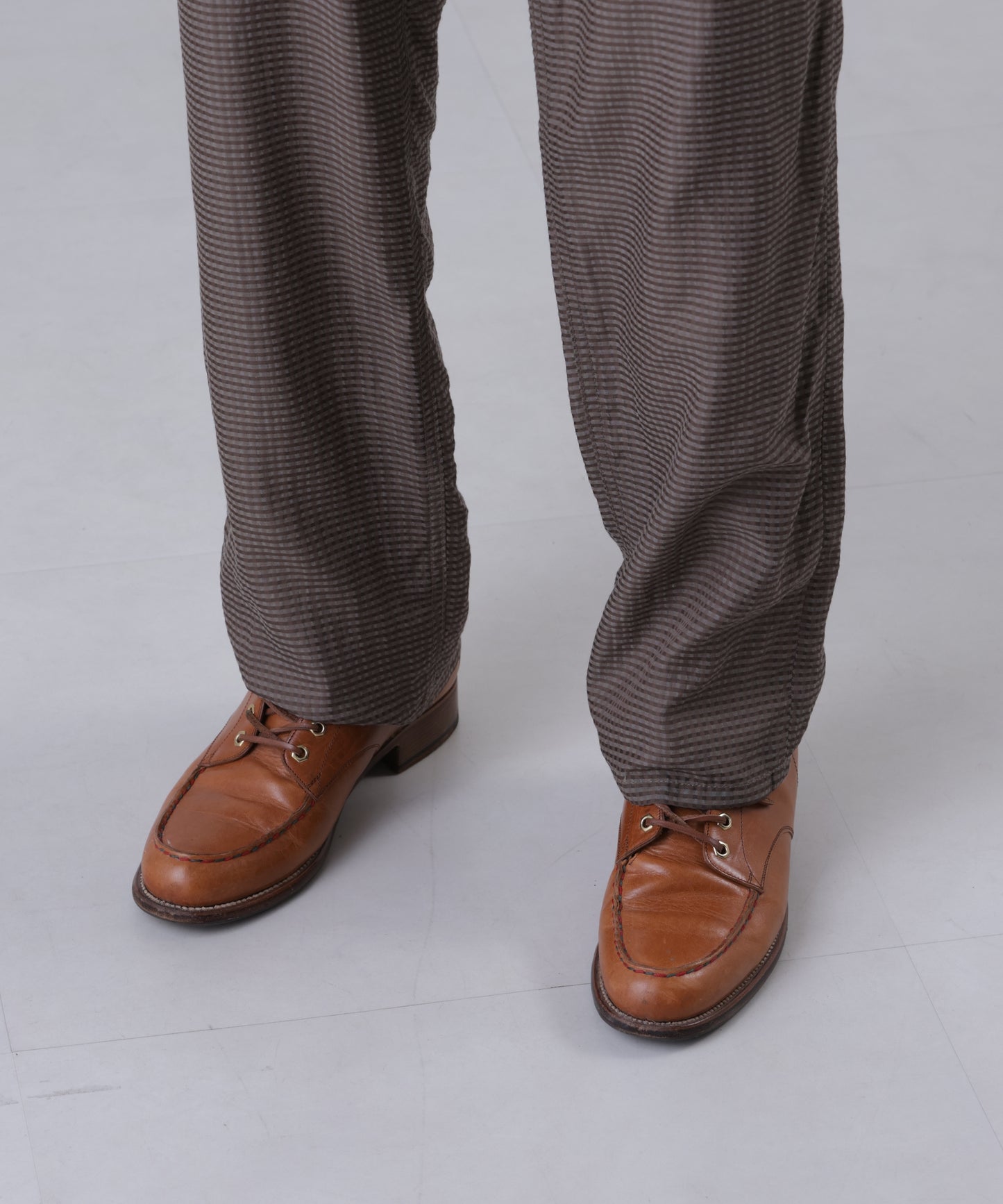 【Lee/SEVEN BY SEVEN】 SHEER COWBOY PANTS ‐Gingham Check Indian fabric‐