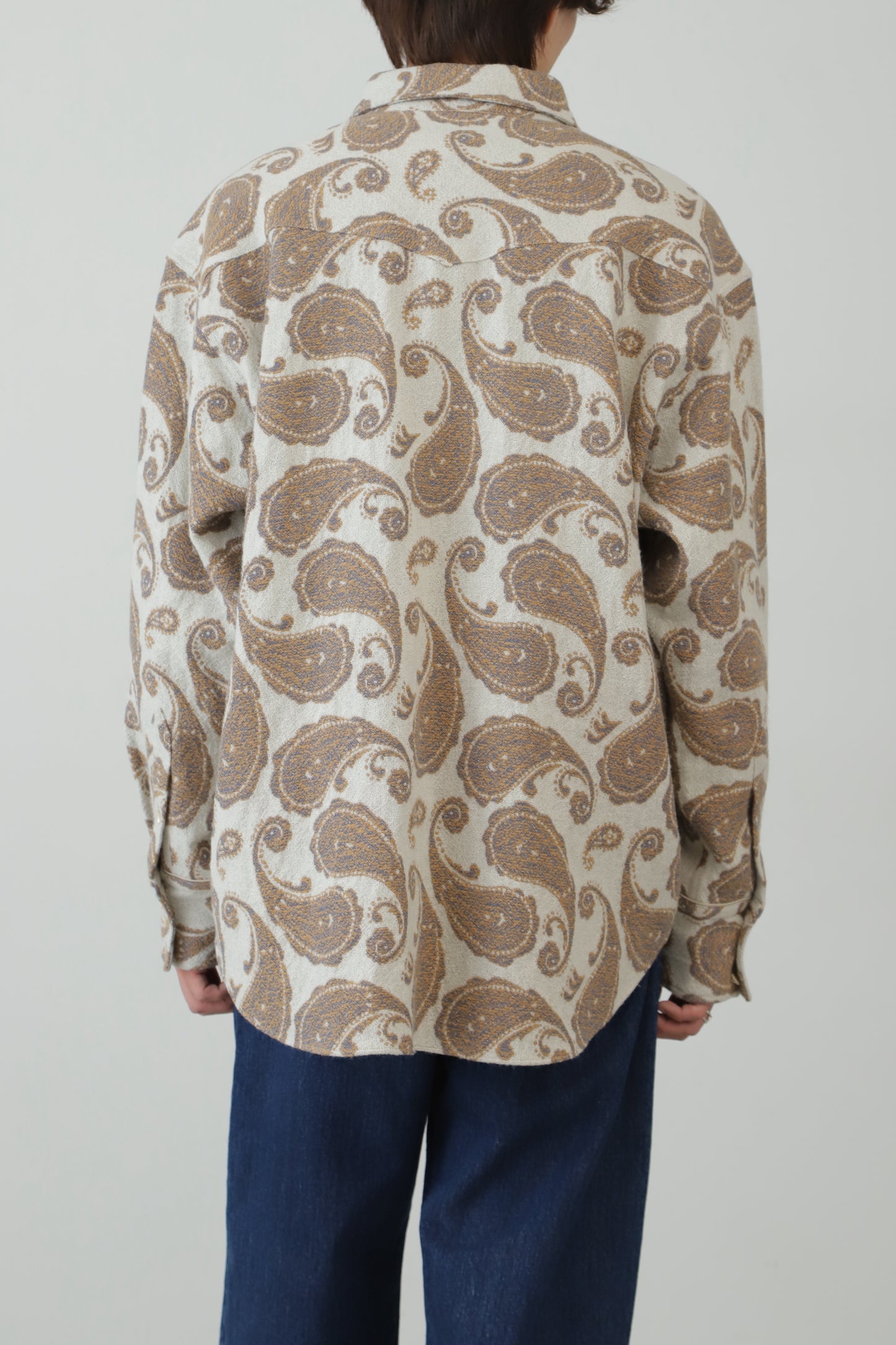 SMILE POCKET WESTERN SHIRTS ‐Paisley jacquard‐