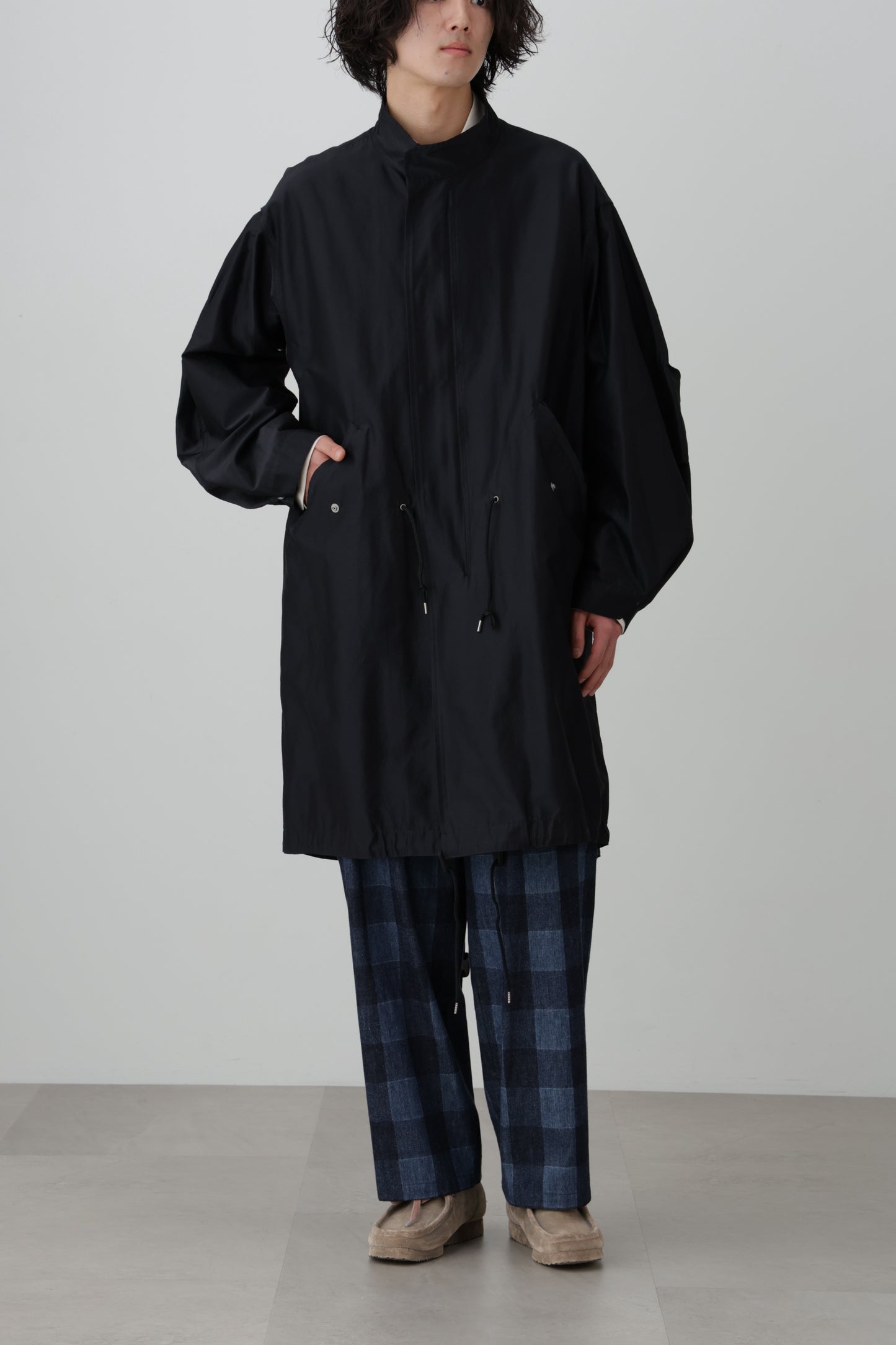 FISH TAIL COAT - Silk / Nylon -