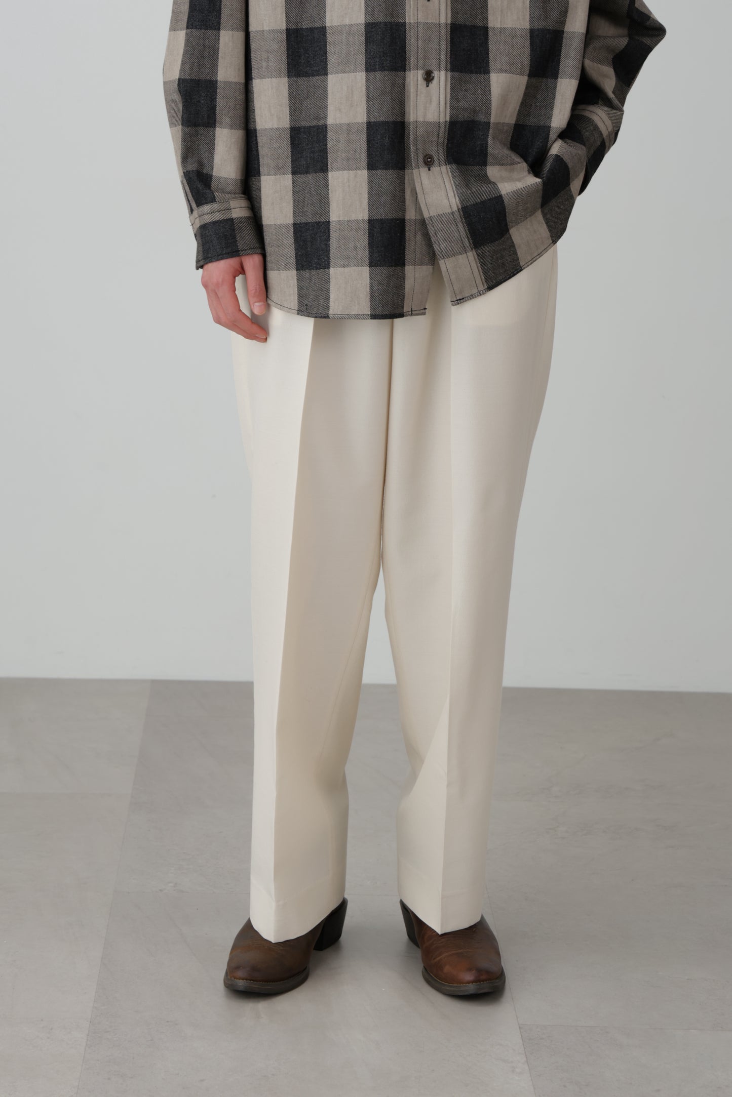 IN-TUCK TROUSERS - Silk / Wool -