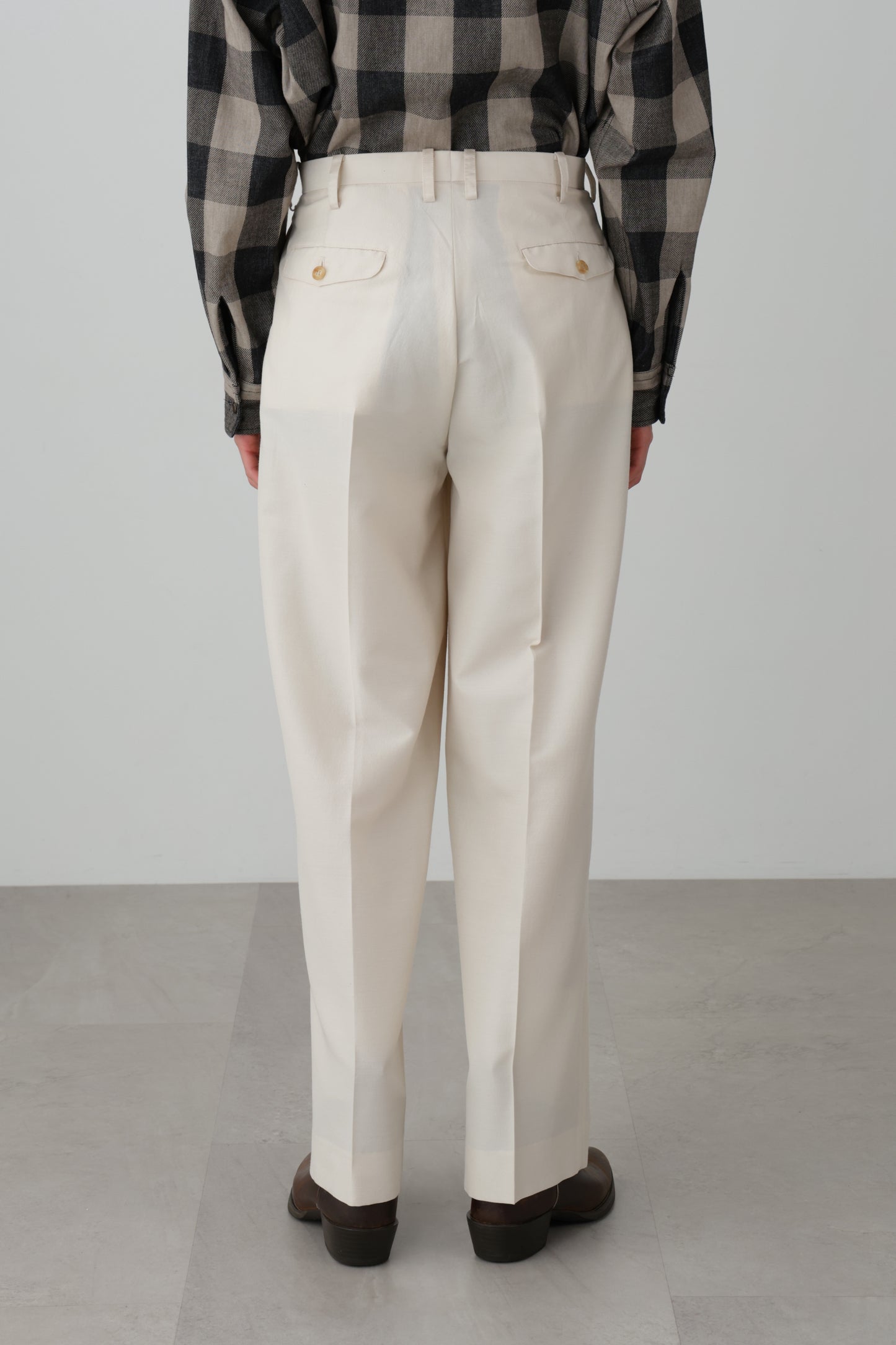 IN-TUCK TROUSERS - Silk / Wool -