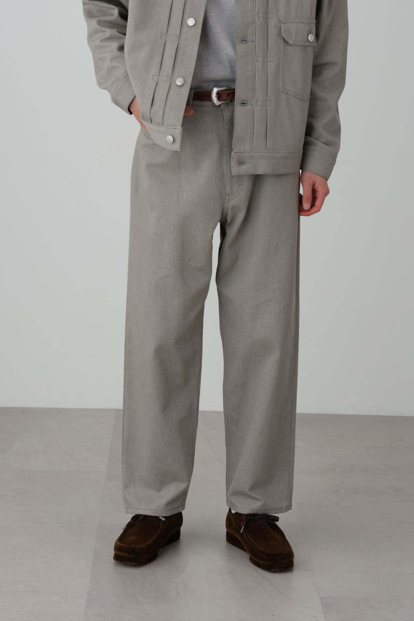 5PK COTTON PIQUE WIDE PANTS - Unstained organic cotton -
