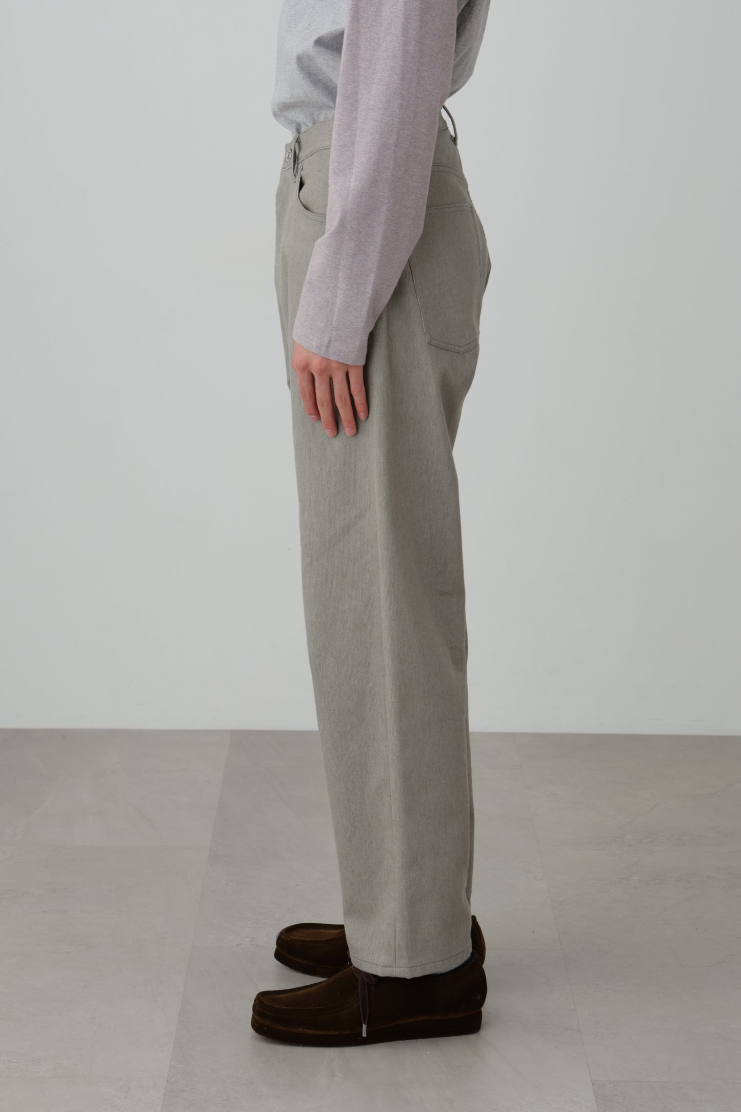 5PK COTTON PIQUE WIDE PANTS - Unstained organic cotton -