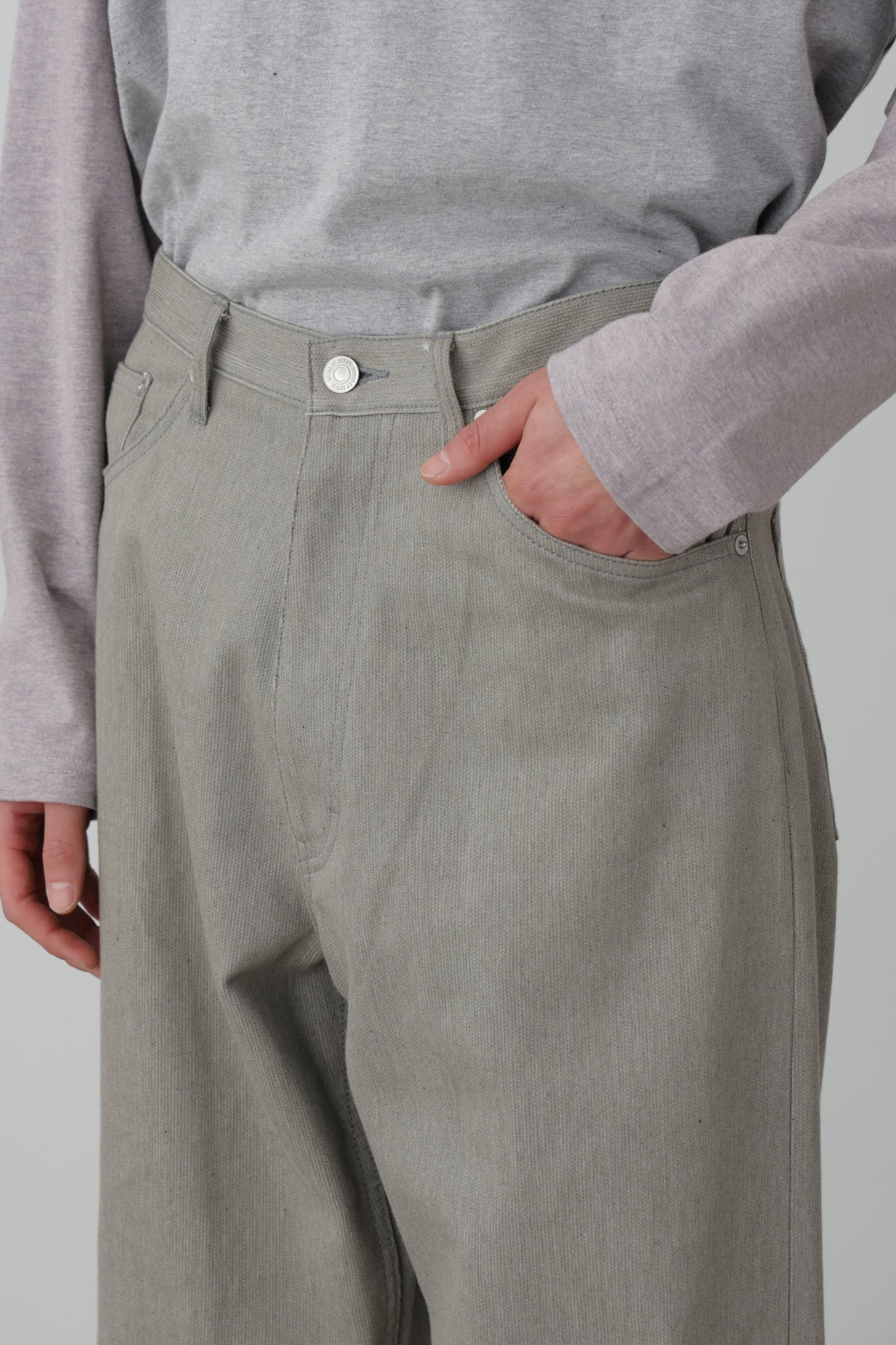 5PK COTTON PIQUE WIDE PANTS - Unstained organic cotton -