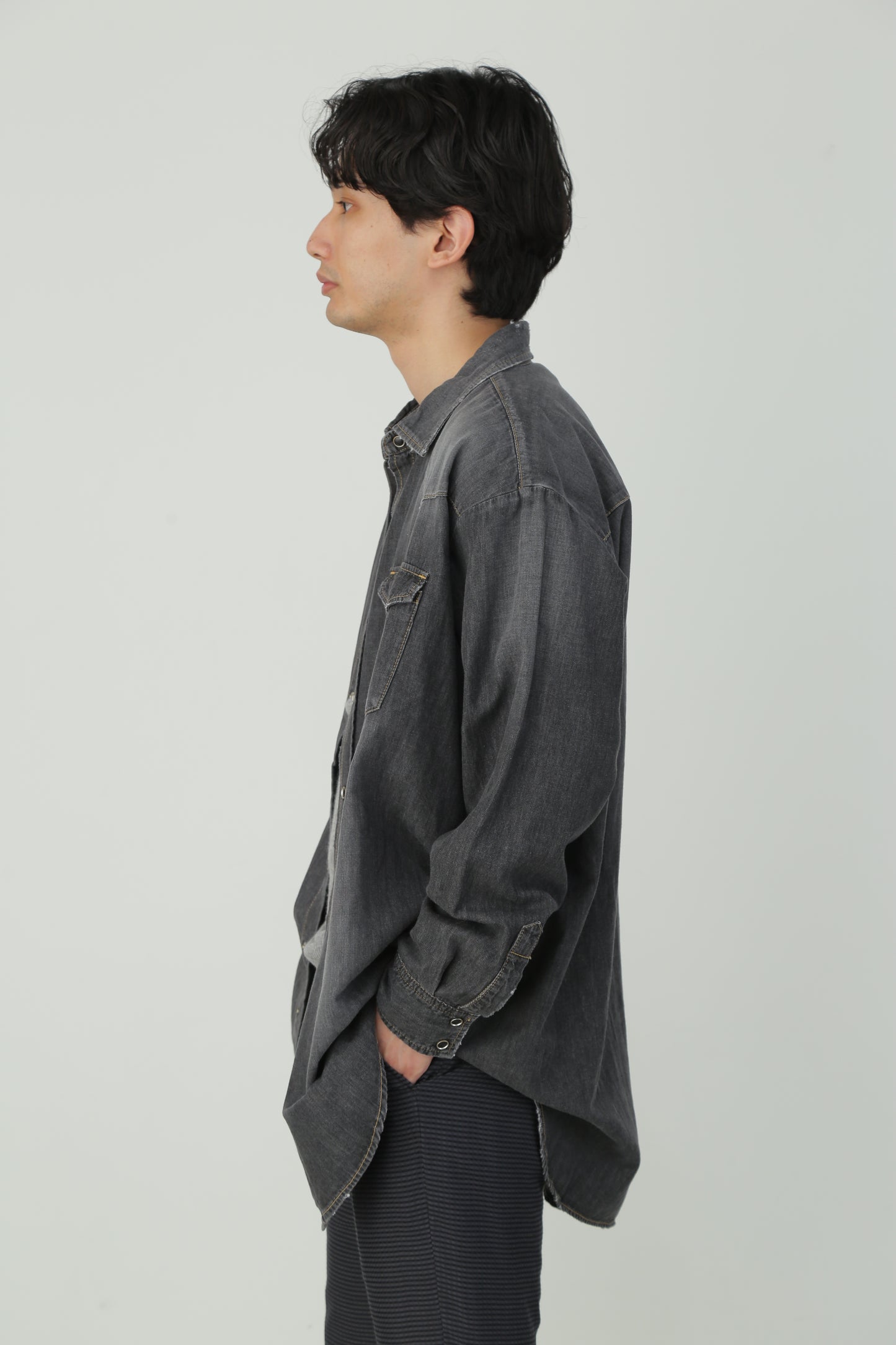 MY DENIM WESTERN SHIRT ‐Special Black‐