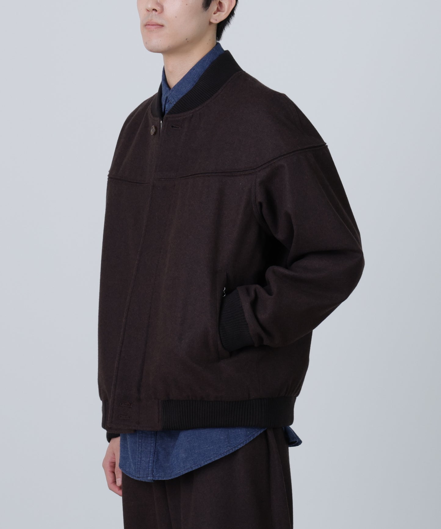 DERBY JACKET ‐Powder melton‐