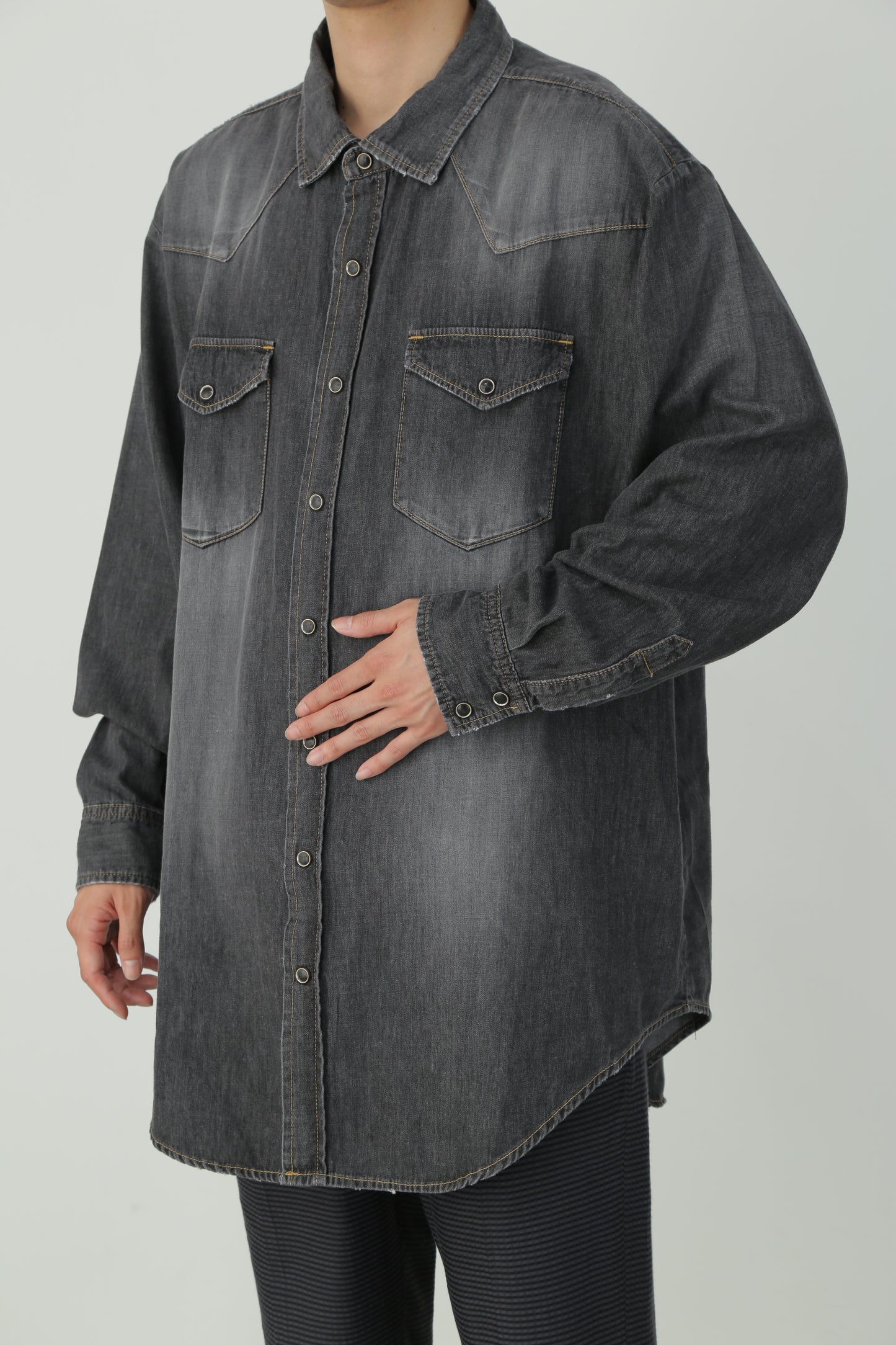 MY DENIM WESTERN SHIRT ‐Special Black‐