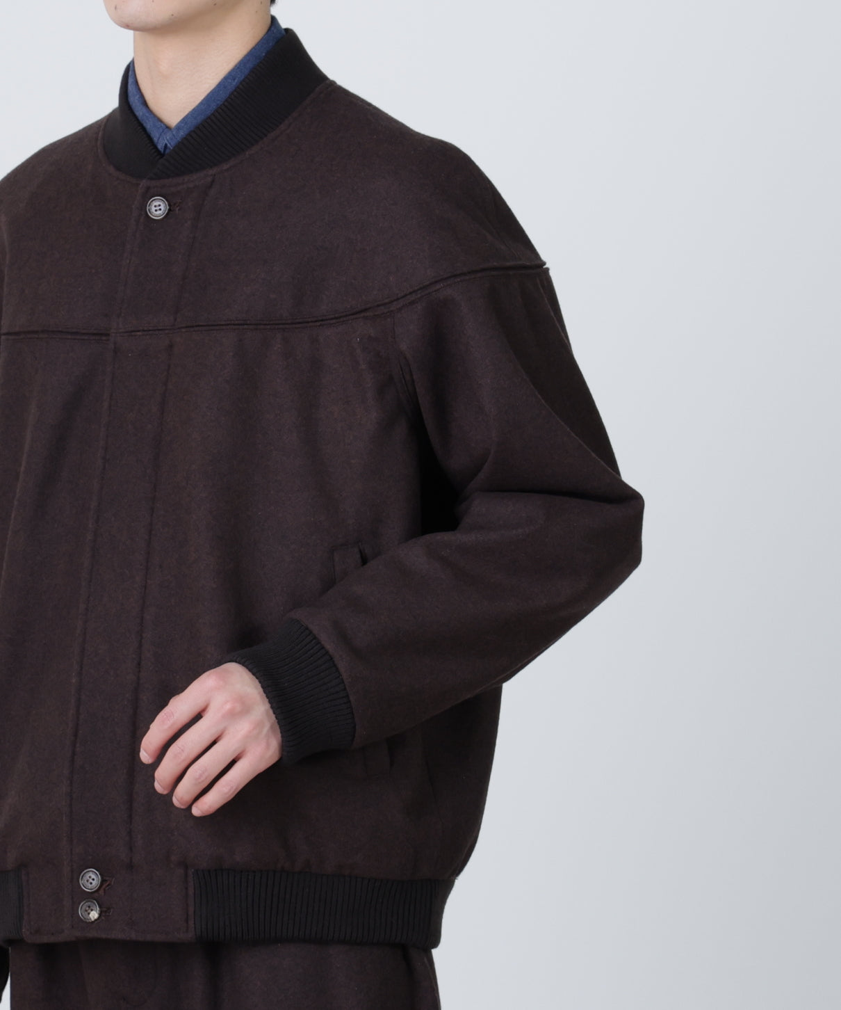 DERBY JACKET ‐Powder melton‐
