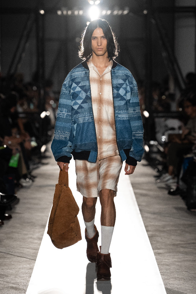 LEATHER TOTE BAG -Cow split leather-