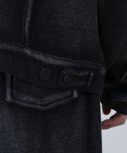 3RD TYPE WASHED KNIT JACKET ‐Indigo yarn‐