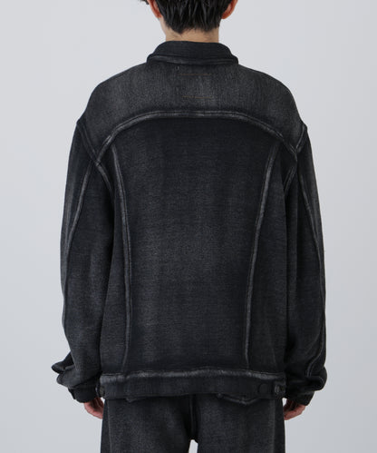 3RD TYPE WASHED KNIT JACKET ‐Indigo yarn‐