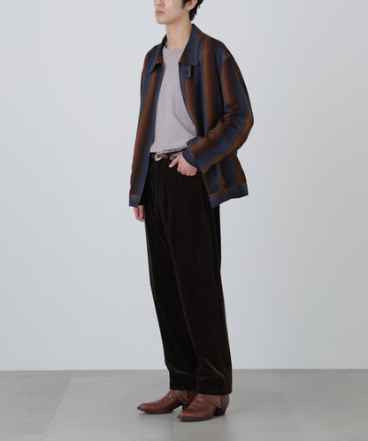 DRIZZLER JACKET ‐Wool Rayon Gradetion stripe‐