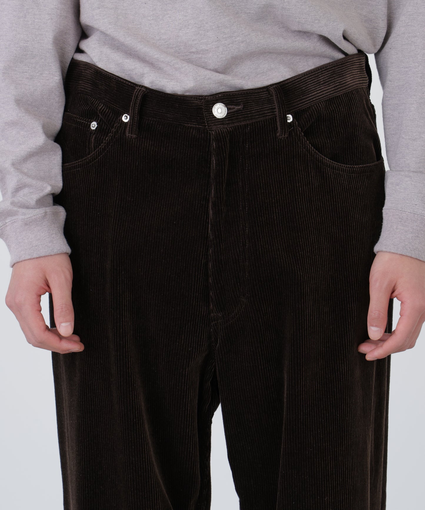 CORDUROY WIDE PANTS ‐Modal mix‐
