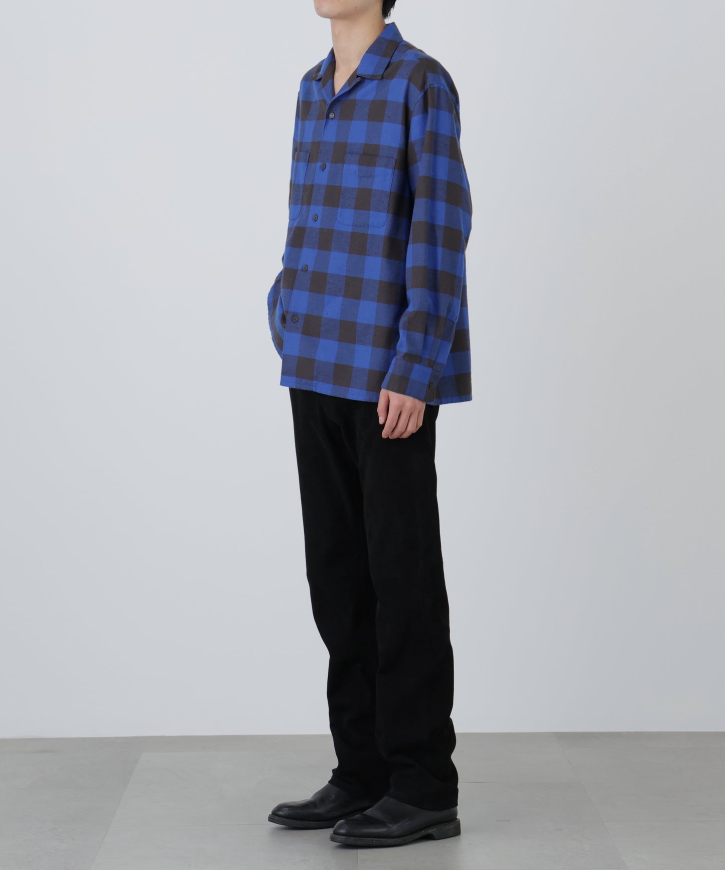 STRETCH LEATHER 5 POCKET PANTS ‐Goat suede‐
