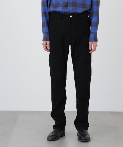 STRETCH LEATHER 5 POCKET PANTS ‐Goat suede‐