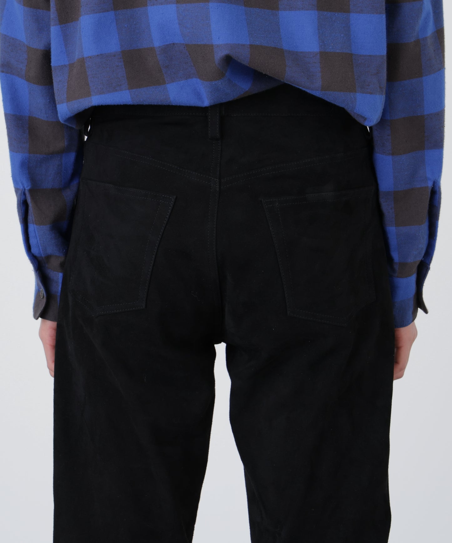 STRETCH LEATHER 5 POCKET PANTS ‐Goat suede‐