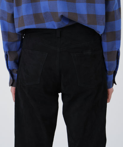 STRETCH LEATHER 5 POCKET PANTS ‐Goat suede‐