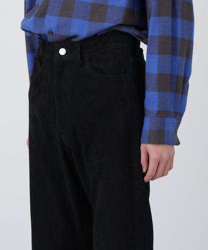 STRETCH LEATHER 5 POCKET PANTS ‐Goat suede‐