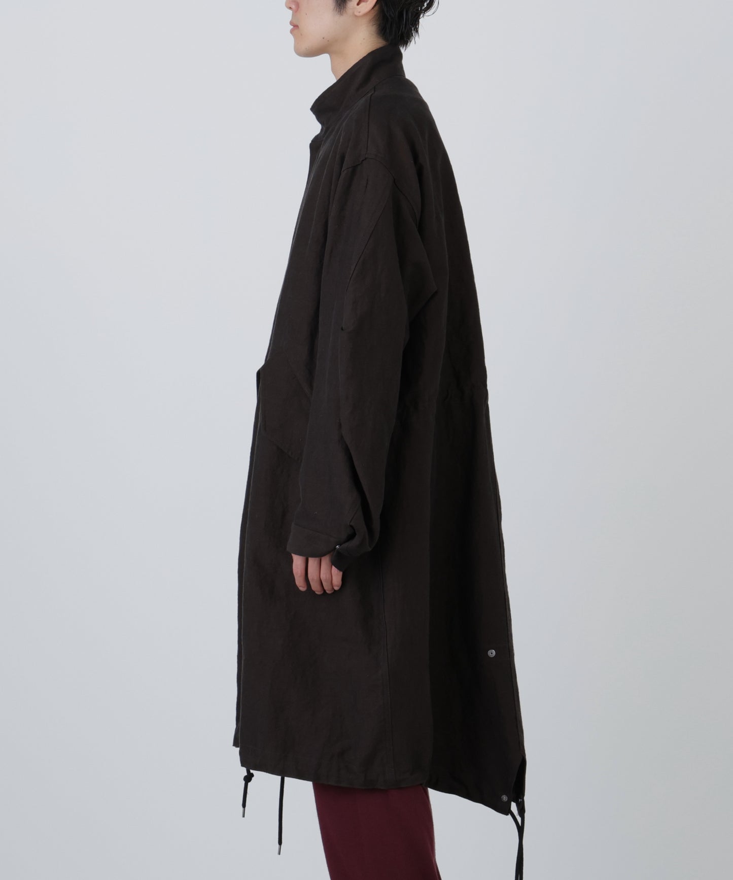 FISH TAIL COAT ‐Cotton Linen Ratine‐