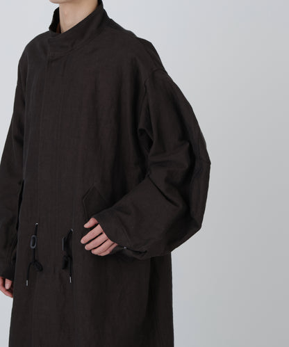 FISH TAIL COAT ‐Cotton Linen Ratine‐