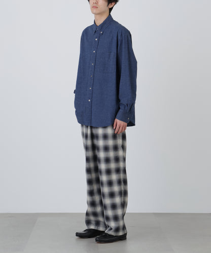 OMBRE CHECK EASY TROUSERS ‐Cotton Yak‐