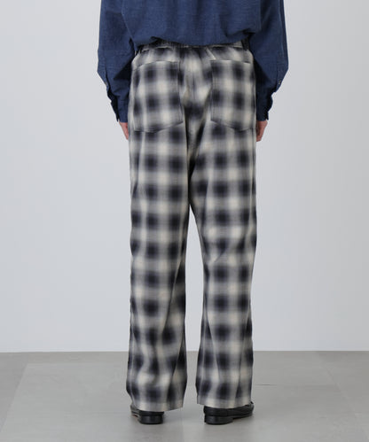 OMBRE CHECK EASY TROUSERS ‐Cotton Yak‐