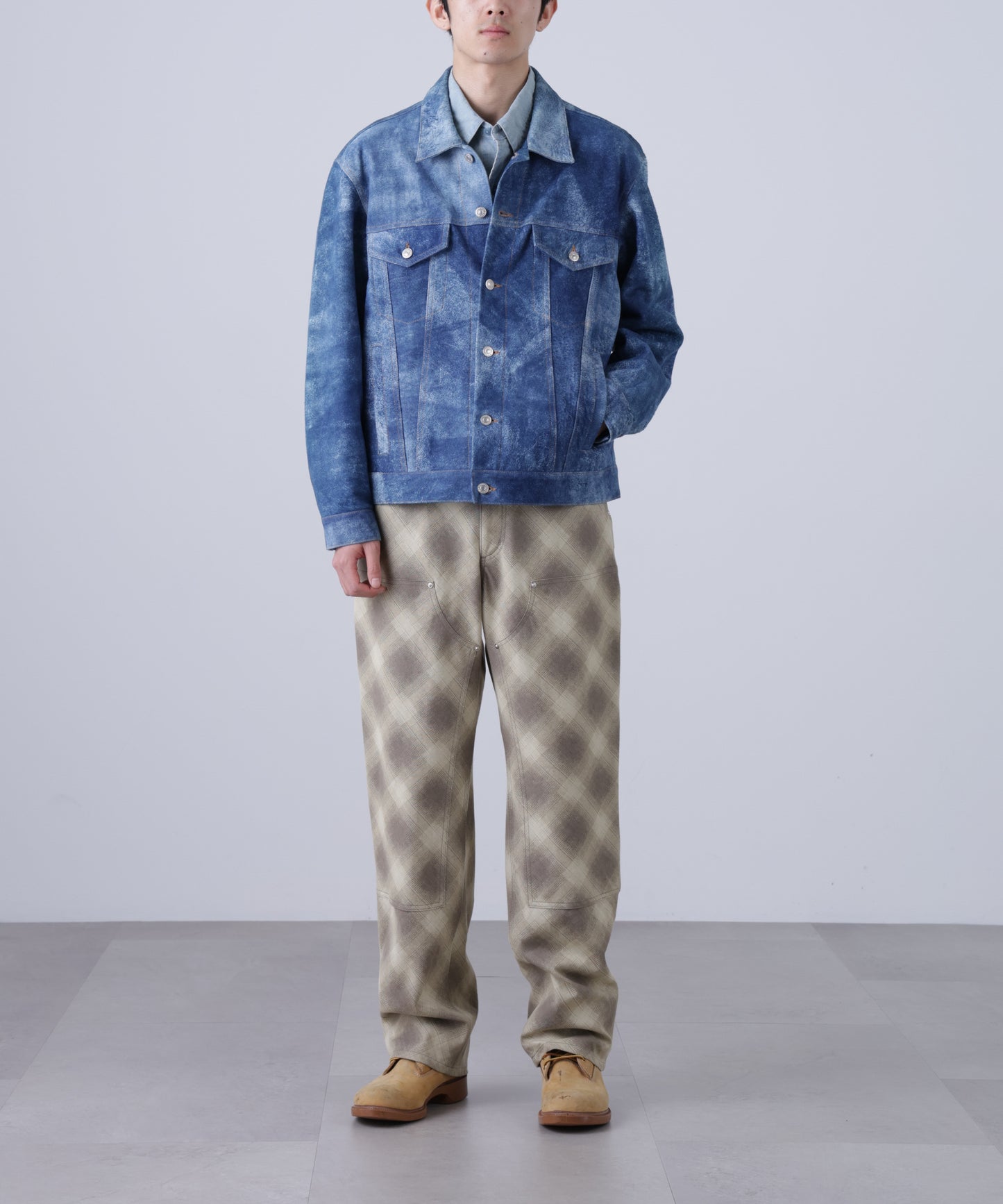 LEATHER TRACKER JACKET <Type：3RD> ‐Goat suede Antique finish‐