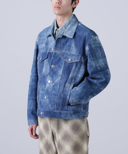 LEATHER TRACKER JACKET <Type：3RD> ‐Goat suede Antique finish‐